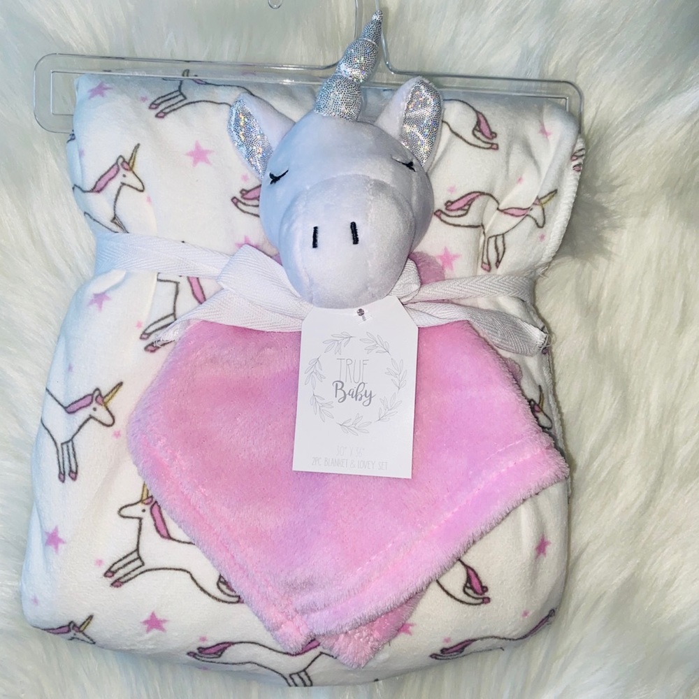 New baby blanket with security blanket